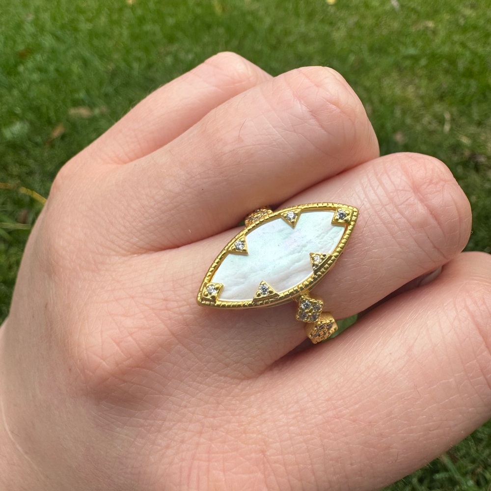 Stunning Mother of Pearl Freida Rothman Ring